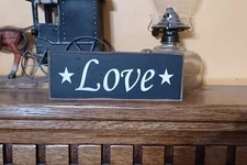 Love Rustic Primitive Country Farmhouse Inspiration Wood sign Home Décor