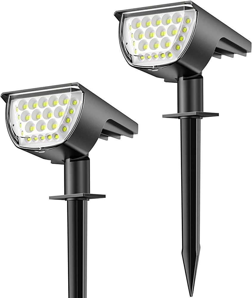 Spot Solaire Exterieur IP65 Étanche 37LED Noir Puissant Pour Balisage Allee