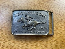Pony Express Overland Mail Company Belt Buckle