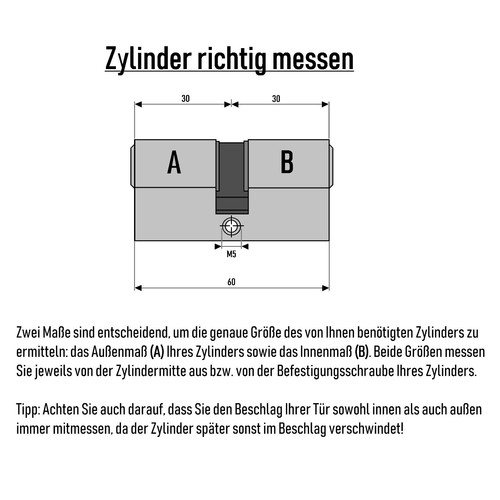 7x Profilzylinder 60mm 30/30 35x Schlüssel Tür Zylinder Schloss Gleichschließend - 第 2/7 張圖片