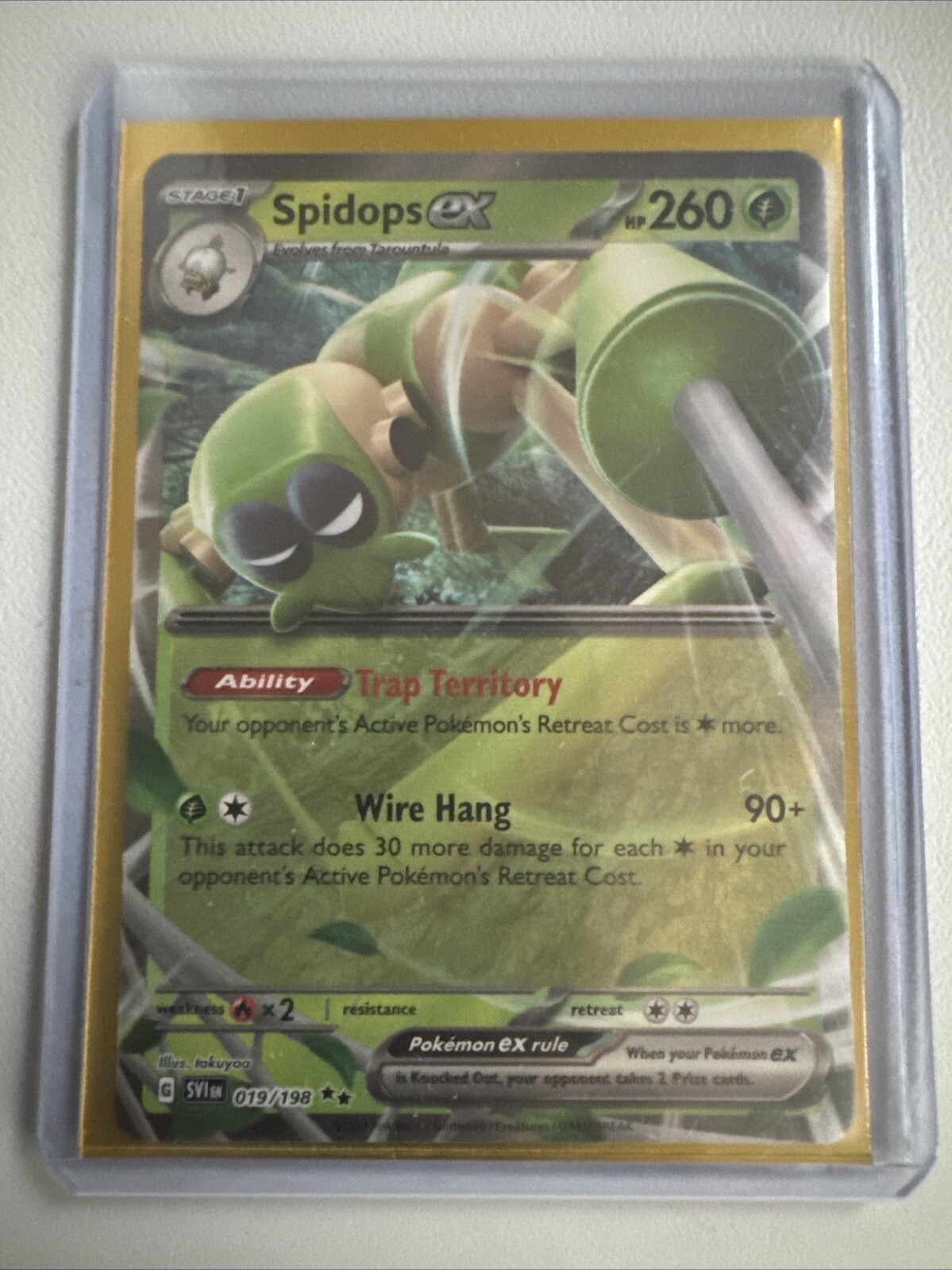 SPIDOPS EX 019/198 SCARLET & VIOLET BASE SET POKEMON (DOUBLE RARE, NM)