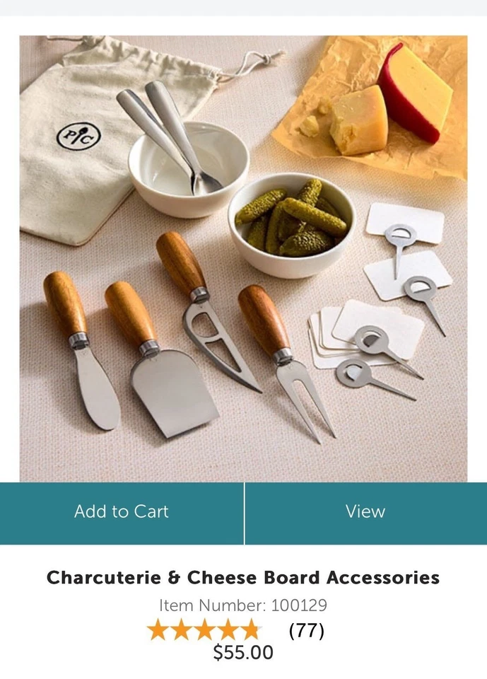 Pampered Chef Charcuterie Board And Tools Set - Image 4 of 4