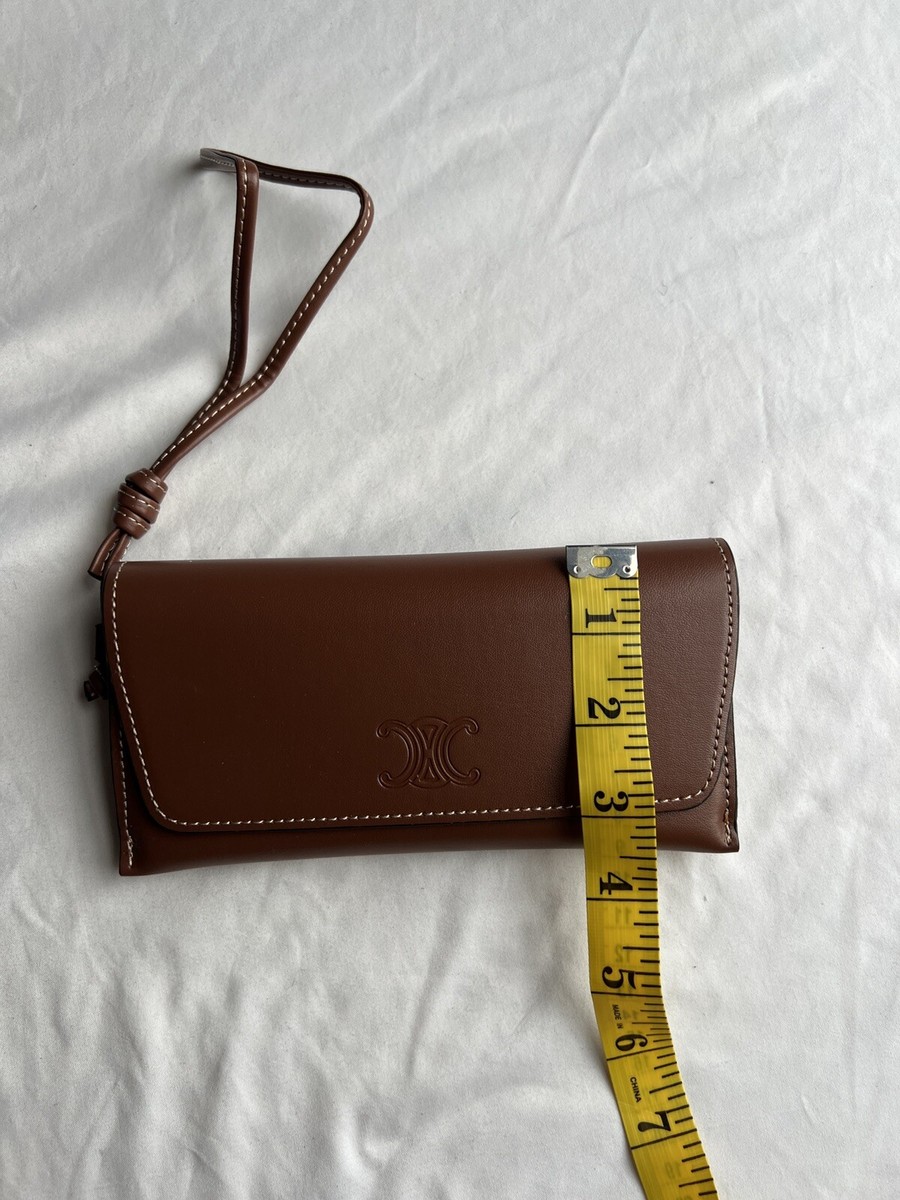 Brand New With Box Celine Sunglasses Case Wristlet Brown