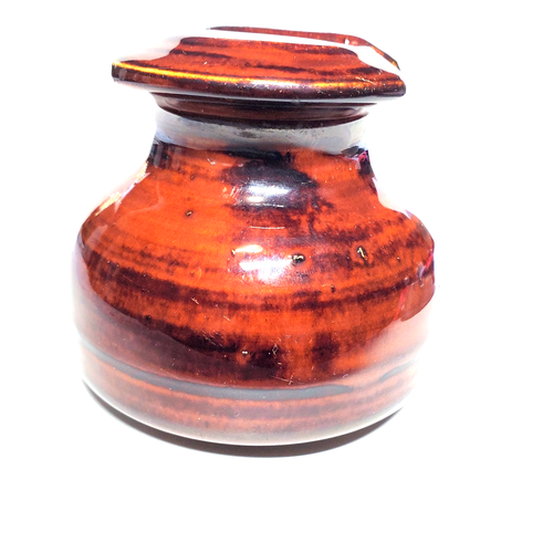VINTAGE TWO TONE BROWN CERAMIC INSULATOR FROM ROCKEFELLER OVERHILLS ESTATE - Picture 3 of 6