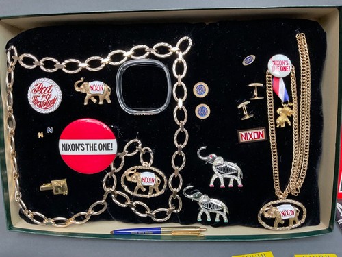 Richard Nixon 1968 bracelet jewelry campaign political Bling Necklaces Cufflinks - Picture 2 of 15