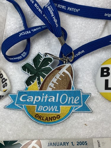 1980s Iowa Hawkeye Bowl Football Ticket Stub Button Lot Tate To Holloway Vintage - Picture 6 of 14