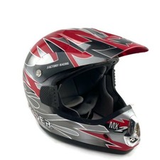 Casco de carreras Raider MX-2 extra grande gris deportivo eléctrico motocross 2009 DOT A-635
