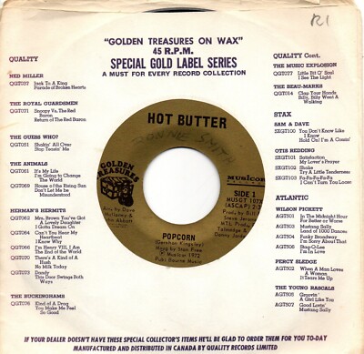 Hot butter-Popcorn/At the movies:Canada-Golden Treasures:Re-Issue