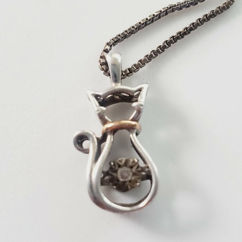 Kay Zei Sterling Silver 925 \u0026 10K Cat 