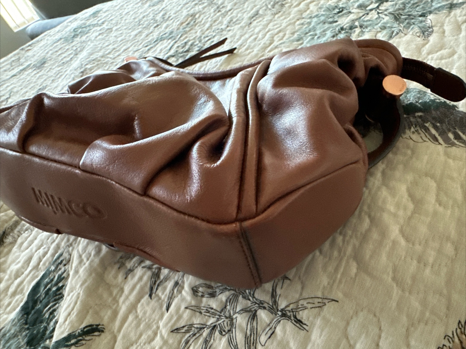 Mimco Crossbody Bloom Leather Bag In Cinnamon Brown eBay