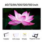Portable Projector Screen 60-150" Home Outdoor Camping 3D Hd 16:9 Movie Theater