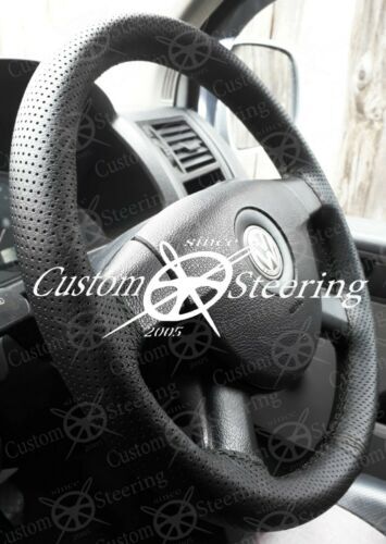Custom Steering LTD Perforated Leather Steering Wheel Cover For VW T4 1990-2003 – Dark Red, DIY 2-Piece