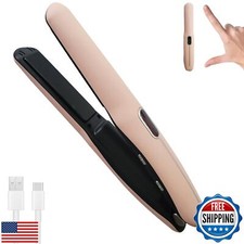 Cordless Hair Straightener and Curler 2 in 1 Portable Flat Iron Wireless Hair