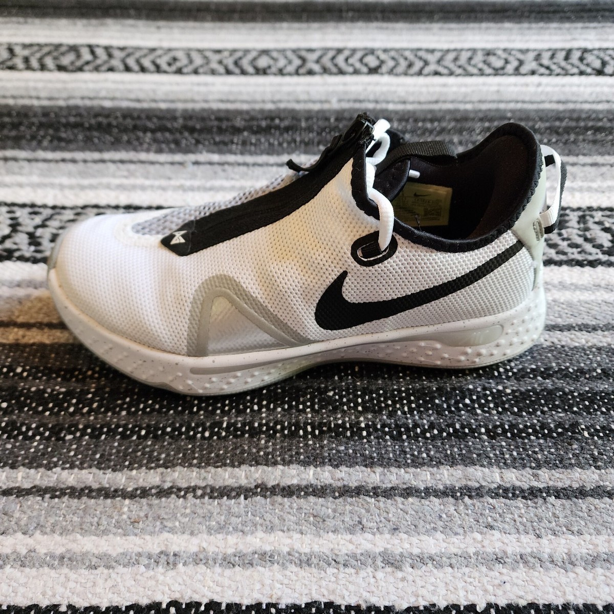 Nike Paul George PG 4 TB Sz 7.5 Wolf Grey White Basketball 