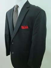 Pronto-Uomo Platinum Men's Pure Wool Dark Gray Blazer Jacket Sport Coat 44 R EUC