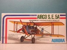 AURORA 1/48 BRITISH AIRCO S.E.5a #755 vintage.