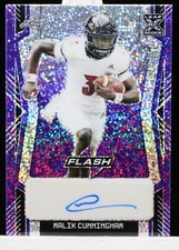 2022 Leaf Flash Malik Cunningham Auto Purple Metalized Sparkles #7/20 Louisville