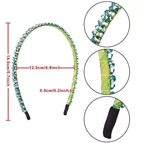 10 Stück Strass Stirnbänder für Mädchen Kristall Stirnband Glitzer Stirnbänder Schienbein - Bild 4 von 4