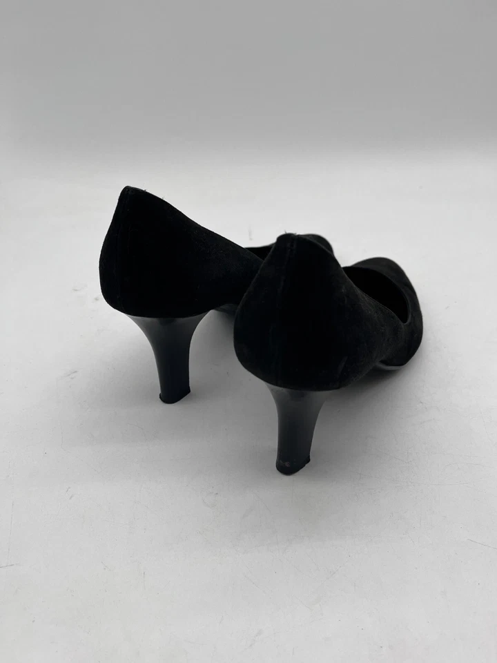 Zapatos de tacón Salvatore Ferragamo para mujer de gamuza negros talla 10 Foto 2 de 4