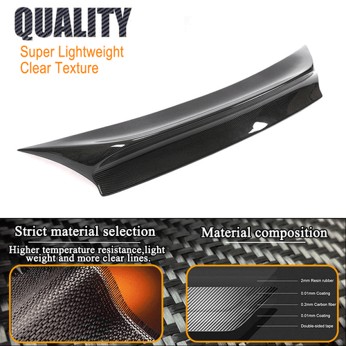 REAL CARBON Rear Lip Trunk Boot Spoiler Wing Fit For Prosche Panamera 2010-2013 - Picture 6 of 10