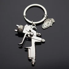 Spray Paint Gun Painter Key Chain Ring Keychain with Sports Car Charm Gift