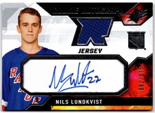 2021-22 Upper Deck SPx Rookie Jersey Auto Jersey NILS LUNDKVIST NL #/375 Rangers