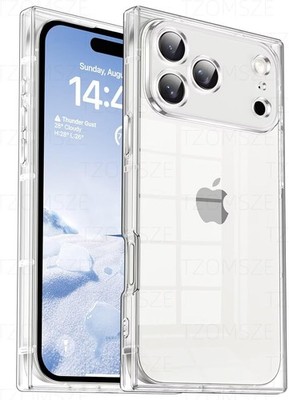 iPhone 17 Pro Max Clear Case, Camera Protection, Reinforced Corners TPU Slim Cov