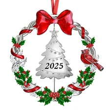 Christmas Ornament 2025 for Christmas Tree Decorations，Dated 2025 Christmas W...