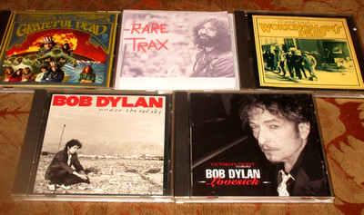 GRATEFUL DEAD & BOB DYLAN -5 CD'S including WORKINGMANS DEAD, LOVESICK-RARE TRAX