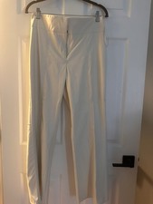 Vince Camuto Womens Medium Wide Leg Faux Leather Pants Cream
