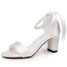 Pearls Lover Women's Wedding Shoes High Heels Sandals C07KDSBDL3-40 