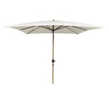 OMBRELLONE 3X3 M ECRU' PALO EFFETTO LEGNO APERTURA A MANOVELLA BASE ESCLUSA