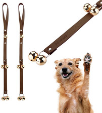 Leather Dog Doorbells for Door Knob/Potty Training/Go Outside, Length Adjustment