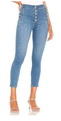NWT J Brand Natasha in Pioneer Sky High Crop Skinny Button Fly Stretch Jeans 32