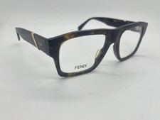 NEW FENDI FE50113I 052 Havana Square Eyeglasses 53-18-150mm Comes w/Full Set