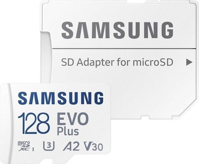 Samsung EVO Plus 128GB microSDXC UHS-I Speicherkarte - Weiß (mit SD-Adapter)
