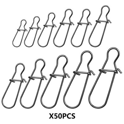 50Pcs Quickly Change Fishing Snapping Clip Fishing Lures Connector Enduring
