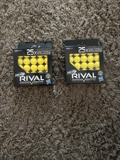 2 Nerf Pack of 25 Official Rival Foam Balls, Solid