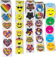 Sticker Roll 5 Rolls of Back to School Sticker Party Supplies Stickers for Kids