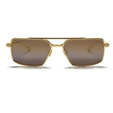 NWT VALENTINO V-SEI GOLD SQUARE SUNGLASSES VALENTINO VLS-111B