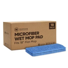 Microfiber Wholesale 18" Mop Pads - Machine Washable, Reusable Refills