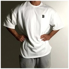 Men s Oversize Drop Shoulder Muscle T Shirt L...