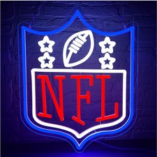 Football Neon Sign for Wall Decor Dimmable Football Led Neon Light for Man Ca...