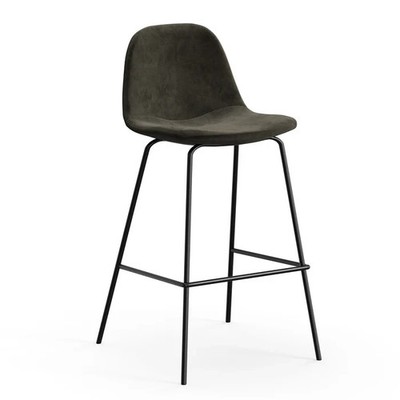 New In Box Aeon Furniture Set of 2 Crushed Velvet Counter Stool Green $200 FLD4