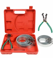 Automotive Engine Piston Ring Compressor Tool Set with Pliers and 14PCS Pisto...
