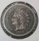 1863 US Indian Head Penny Cent 1c COIN - Good-Fine Condition Civil War Era