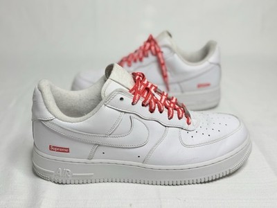 Nike Air Force 1 Low x Supreme White Supreme Laces Sneakers Mens