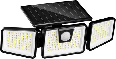 FLOWood 156LED Solarlampen für Außen, 360° Drehbare Solarleuchten für Außen mit