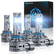 9005 9006 Bulbs Combo, 80000LM 6500K Cool White, 1:1 Mini Size, 1000 Super B...