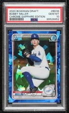 2020 Bowman Chrome Draft Sapphire Edition Bobby Miller #BD-38 PSA 10 GEM MT 07i7